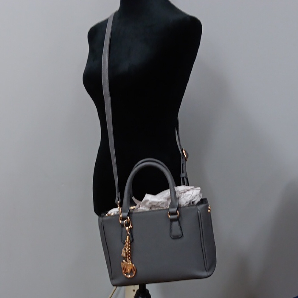 Gray Crossbody Bag with Sophisticated Design